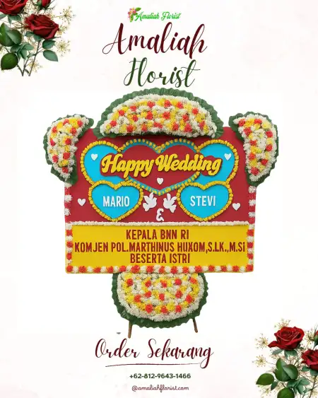 Papan Bunga Pernikahan Mekar Bersatu
